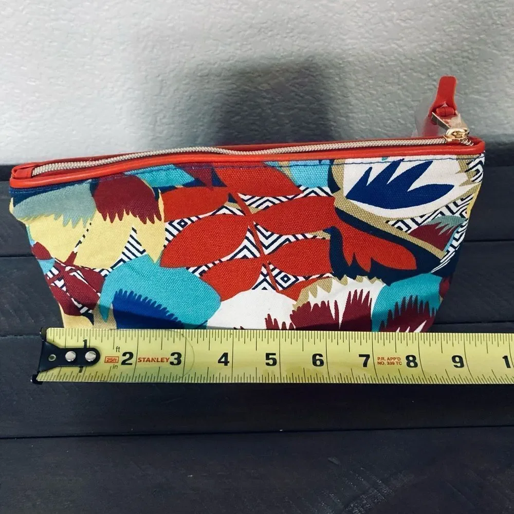 Estée Lauder Riviera Maya Tropical Print Cosmetic Makeup Bag Zipper Pouch